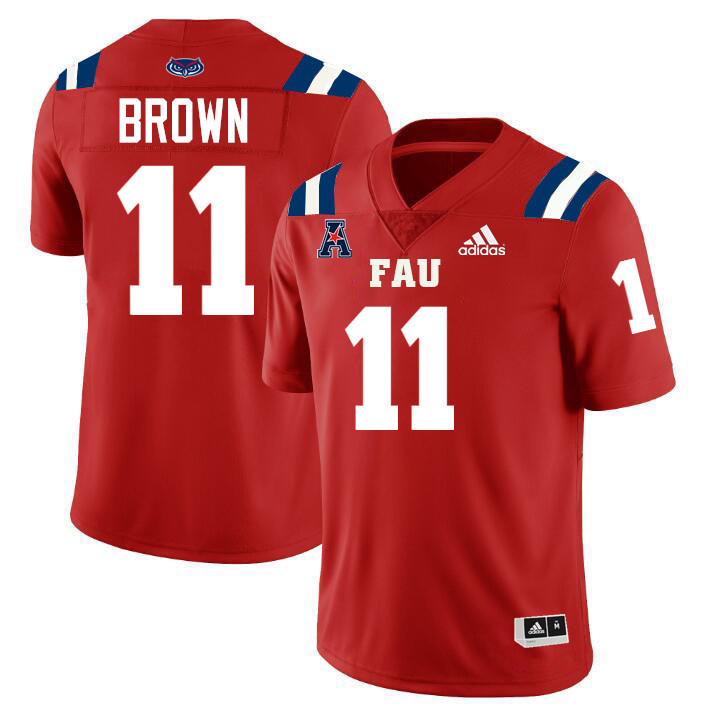 Kahzir Brown FAU Jersey,Florida Atlantic Owls Football Jersey,Uniforms,Gears-Red